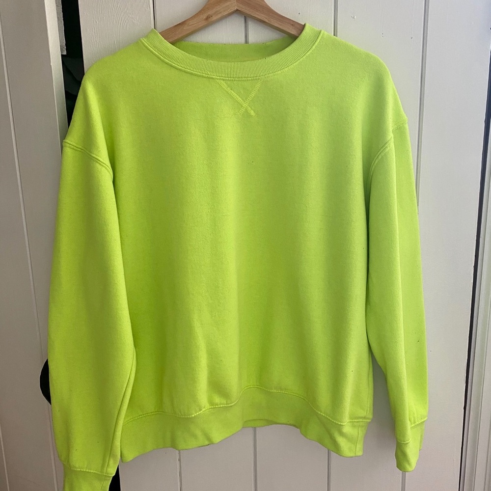 Neon Green Oversized Crewneck